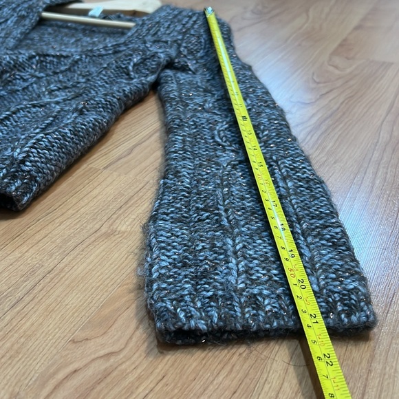LOFT sequins gray cardigan with acrylic and wool - Picture 12 of 15